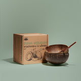 Kokosnuss-Schalen-Set mit Löffel