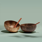 Kokosnuss-Schalen-Set mit Löffel