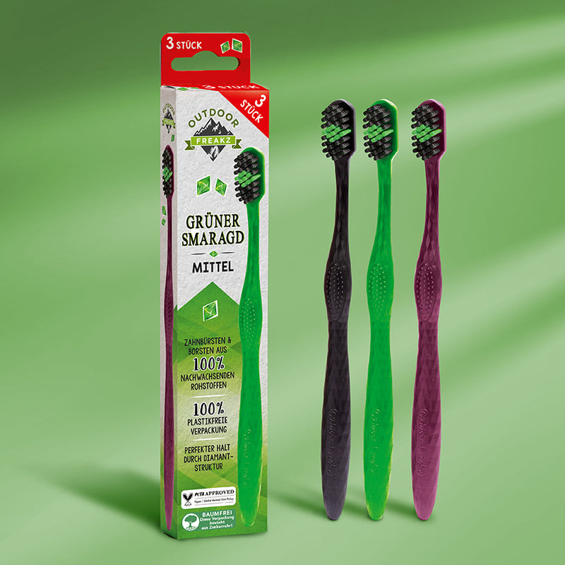 Grüner Smaragd 3er Set