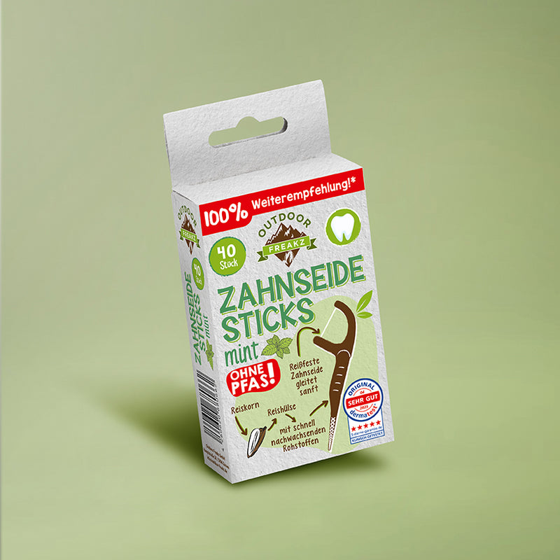 Zahnseide Sticks mint  (40 Stk.) - OHNE PFAS