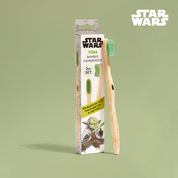 Star Wars Bambus Zahnbürste 2er Set Master Yoda